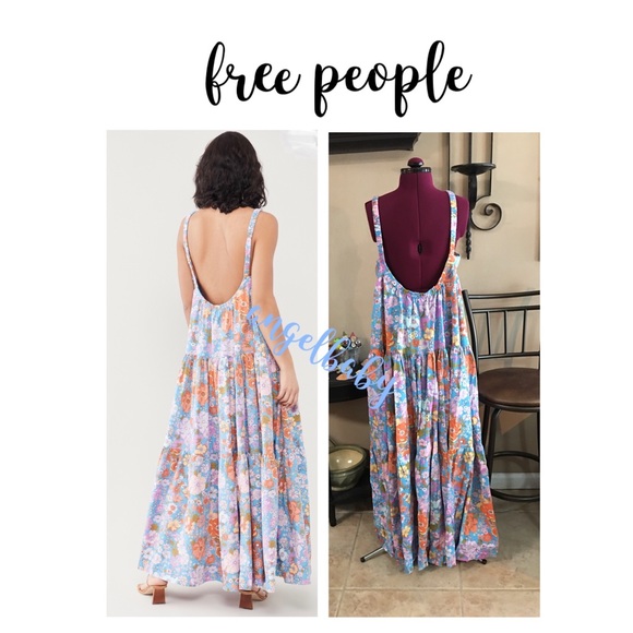 Free People Park Slope Maxi Dress in Bluebell Combo! - Picture 9 of 16